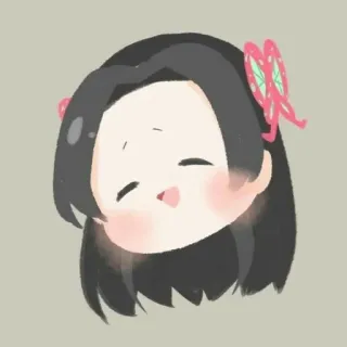 🌸 Nezuko Kamado Demon Slayer Nezuko, Anime, Demon Slayer, imut, Chibi, Fanart whatsapp sticker