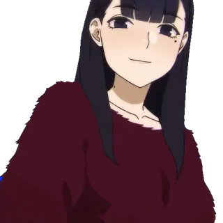 😐 anime, woman, character, female telegram sticker
