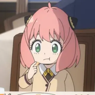 🥜 Anya Forger Spy x Family Anya Forger, Spy x Family, anime, słodkie, kreskówka telegram sticker