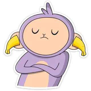 😫 Affe, Banane, Tier, Cartoon, Aufkleber, lustig, süß telegram sticker