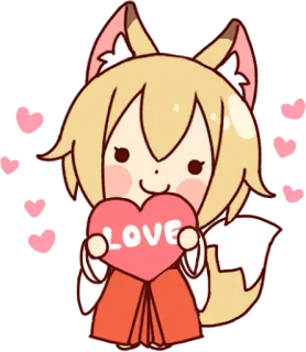 Miko-san of fox :: @line_stickers whatsapp stickers