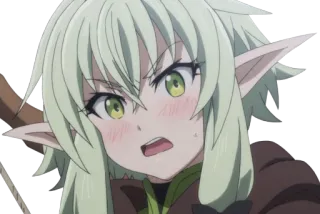 😳 anime, elf, archer, goblin slayer telegram sticker