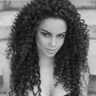 😏 woman, curly hair, portrait, black and white, beauty, model telegram sticker