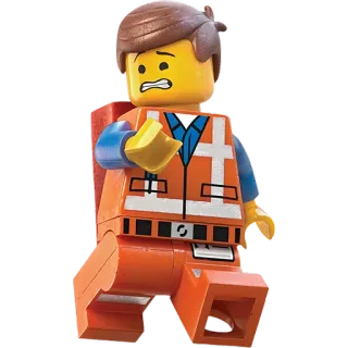 😬 Emmet Brickowski The Lego Movie Lego, Emmet, Film, Cartone animato, Personaggio, Costruzione, Minifigure telegram sticker