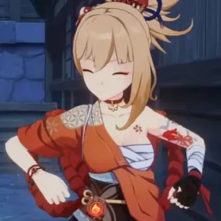 🎆 Yoimiya Genshin Impact Yoimiya, Genshin Impact, personaje anime, videojuego, waifu whatsapp sticker