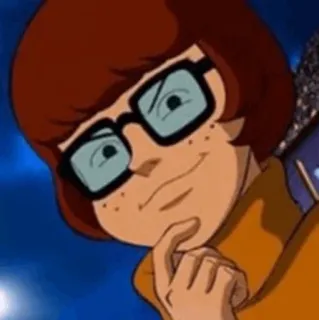 🐶 Velma Dinkley Scooby Doo velma, scooby doo, cartoon, mystery, jinkies telegram sticker