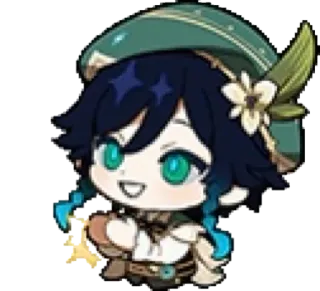 👏 Venti Genshin Impact anime, genshin impact, venti, video game, character, cute, sticker telegram sticker
