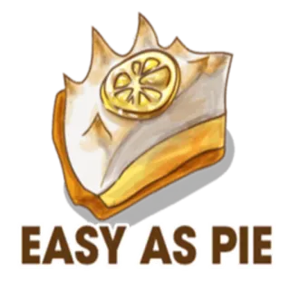 🍋 EASY AS PIE dolce, torta, cibo, facile, limone, fetta whatsapp sticker