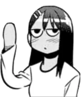 ◾️ Anime, Manga, Mädchen, Stinkefinger, unhöflich, Cartoon telegram sticker