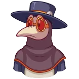 Plague Doctor Hawk telegram stickers