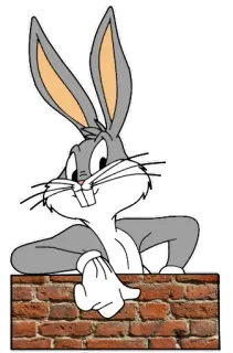 😏 Bugs Bunny dibujos animados, conejo, Looney Tunes, conejito telegram sticker
