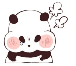😤 panda, schattig, verdrietig, dier, kawaii telegram sticker