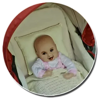 👶 niemowlę, lalka, zabawka, wózek, poduszka, koc telegram sticker