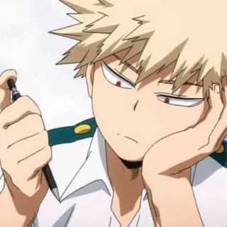 🙁 Bakugo My Hero Academia Аниме, Бакуго, Моя геройская академия, Манга, Персонаж telegram sticker