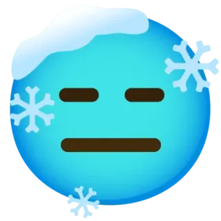 😑 Biểu tượng cảm xúc, Lạnh, Mùa đông, Tuyết, Đông lạnh, Băng, Thời tiết telegram sticker
