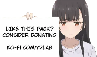 🗒 LIKE THIS PACK?
CONSIDER DONATING
KO-FI.COM/Y2LAB doação, ko-fi, anime, arte, apoio, criador whatsapp sticker