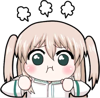 😤 Anime, Chibi, Fofo, Bravo, Frustrado, Kawaii telegram sticker