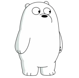 🙄 Ice Bear We Bare Bears bear, white, cartoon, animal, cute telegram sticker