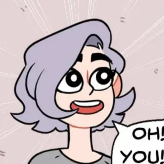 ☁️ OH! YOU! cartone animato, donna, fumetto, oh, tu telegram sticker