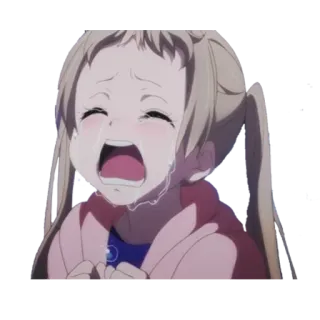 😢 crying, sad, anime, character, emotional, tears telegram sticker