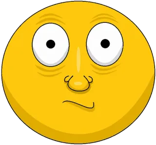 🙁 emoji, face, expression, cartoon, yellow, confused telegram sticker