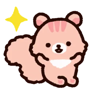💨 cute, animal, squirrel, sparkle, kawaii whatsapp sticker