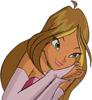 🥰 Flora Winx Club fada, desenho animado, animação, magia, winx telegram sticker