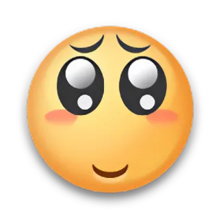 😳 emoji, cute, pleading eyes, kawaii, blush telegram sticker