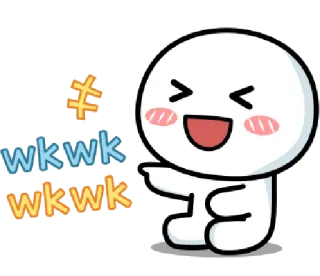 🤣 wkwkwk rire, joyeux, dessin animé, émoticône telegram sticker