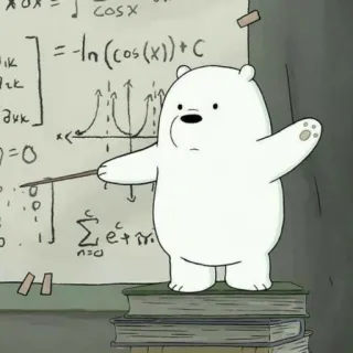 ✨ Ice Bear We Bare Bears K
と
дук
[
2=0
0
x502
=-1n (cos(x)) + C
DEV
e Dibujo animado, Oso, Oso polar, Matemáticas, Educación, Enseñanza, Oso blanco telegram sticker
