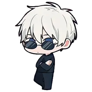 😐 Satoru Gojo Jujutsu Kaisen Anime, Manga, Gojo, Jujutsu Kaisen, Chibi, Charakter telegram sticker