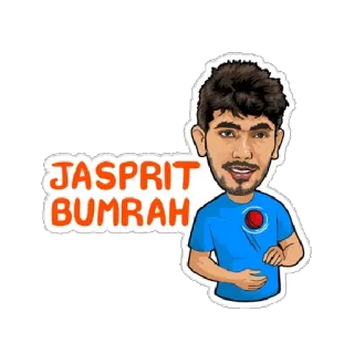 🇮🇳 Jasprit Bumrah 크리켓, 스포츠, 선수, 만화, 운동선수 telegram sticker