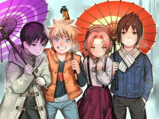 👬 Naruto Anime, Dessin animé, Personnages, Naruto, Sasuke, Sakura telegram sticker