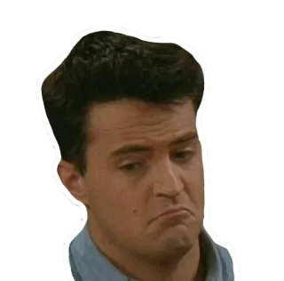 🤔 Chandler Friends Chandler Bing, Matthew Perry, Friends, 90s sitcom telegram sticker