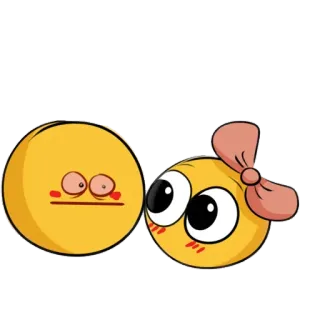 💕 Emoji, Desenho animado, Amor, Beijo, Fofo telegram sticker