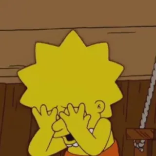 😢 Lisa Simpson The Simpsons 리사 심슨, 심슨 가족, 만화, 울음, 슬픔 telegram sticker