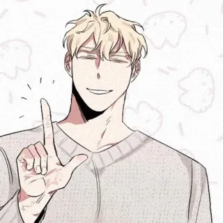 🥂 Anime, Mężczyzna, Kreskówka, Postać, Wskazywanie, Gest telegram sticker