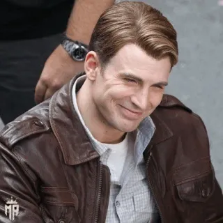 🛡 Captain America Chris Evans, actor, portrait, celebrity, man telegram sticker