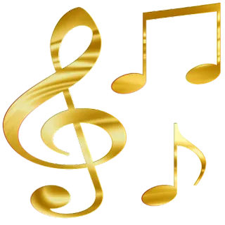 🎼 música, nota, nota musical, clave, clave de sol, dourado, ouro telegram sticker