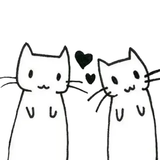 ❤️‍🩹 cat, animal, cute, love, heart, sticker, cartoon telegram sticker