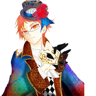 😏 Anime, Personnage, Masque, Costume, Lunettes whatsapp sticker