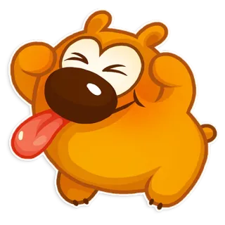 😝 cane cartone animato, cane, animale, lingua, carino, cartone animato telegram sticker
