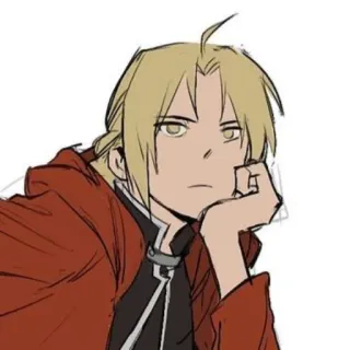🤔 Edward Elric Fullmetal Alchemist Anime, Mangá, Edward Elric, Fullmetal Alchemist, Automail, Alquimia, Personagem, Desenho animado telegram sticker