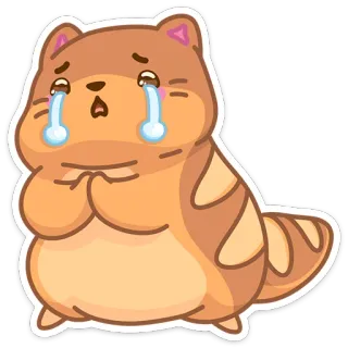 😭 crying, sad, begging, cat, kawaii, sticker, pleading telegram sticker