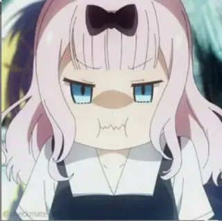 😠 Chika Fujiwara Kaguya-sama: Love Is War Аниме, Чика, Кагуя-сама, Милый, Каваий, Мем, Злой telegram sticker