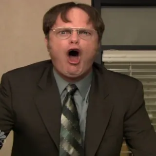 😛 Dwight Schrute The Office the office, dwight, dwight schrute, terkejut, ekspresi whatsapp sticker