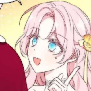 🍭 อนิเมะ, ผู้หญิง, ผมสีชมพู, น่ารัก, มังงะ telegram sticker