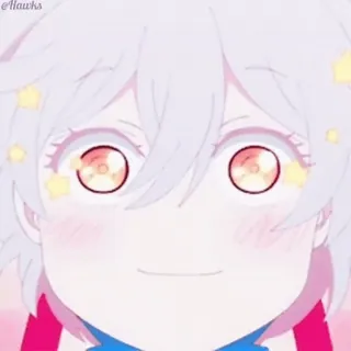 🤩 Anime, Desenho animado, Fofo, Sorriso, Kawaii, Animação whatsapp sticker