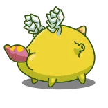 😉 amarelo, desenho animado, animal, criatura, fofo telegram sticker