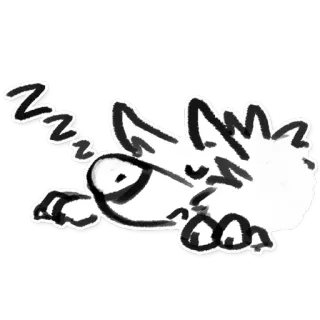🌙 Zzzzz сонный, спящий, мультфильм, дремать, расслабленный telegram sticker